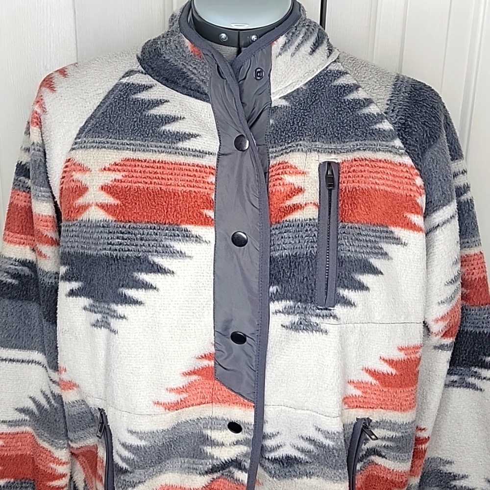 Thread & Supply Braxton Aztec Print Fleece Jacket… - image 2